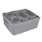 Simplify Plastic, Grey, 11.42 in W, 13.78 in D, 13.78 in L 30001-GREY - alternate 1